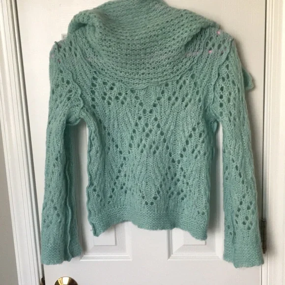 Seafoam Wool Blend Knitted Sweater - Picture 11 of 12